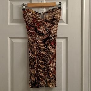 NWT Forever 21 Slinky ruched club dress S